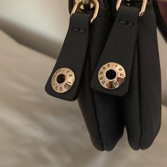 Henri Bendel New York Nylon Bag Grey Detach Adj Strap Purple Lining EXC! - Picture 12 of 14